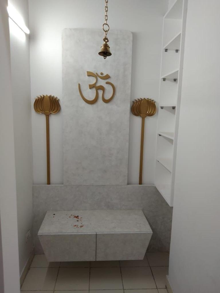 A beautiful home temple with OM